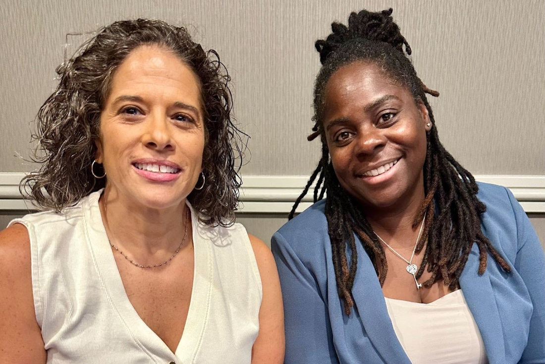Convening organizers Kathleen Kosmoski, Director of Workforce Development at ASME, left, and Quincy Kissiedu-Brown, Principal at Futures and Innovation.