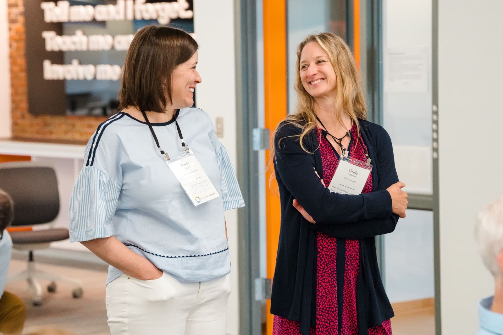Cindy Cooper (left) and Cindy Anderson (right), co-founders of Engineering for One Planet, at the 2025 EOP Network Convening in Baltimore, Maryland. (Photo: Devon Rowland Photography)