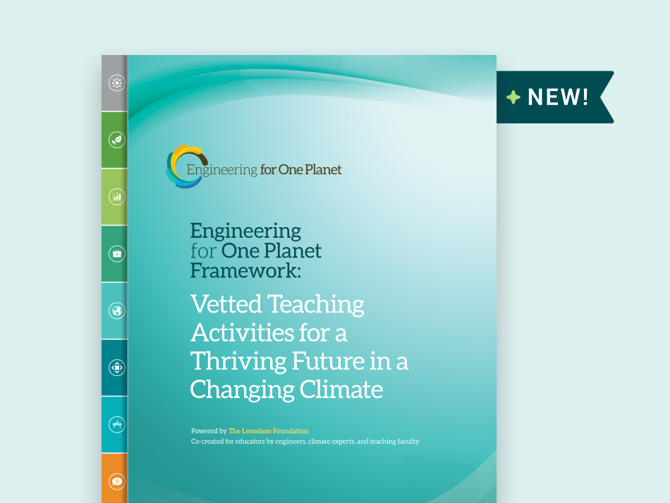 (NEW) Climate Education Teaching Guide with blue background